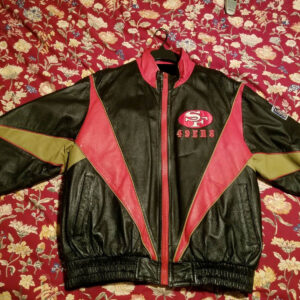 NFL San Francisco 49ers Logo 4 Black Brown Leather Jacket For Fans -  Freedomdesign