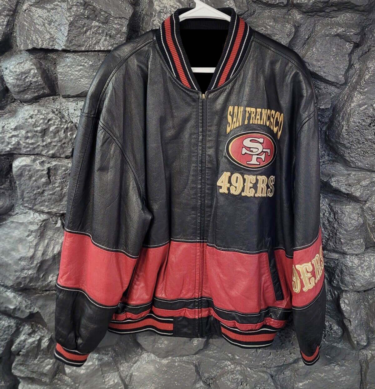 Maker of Jacket Fashion Jackets Vintage San Francisco 49ers NFL Leather