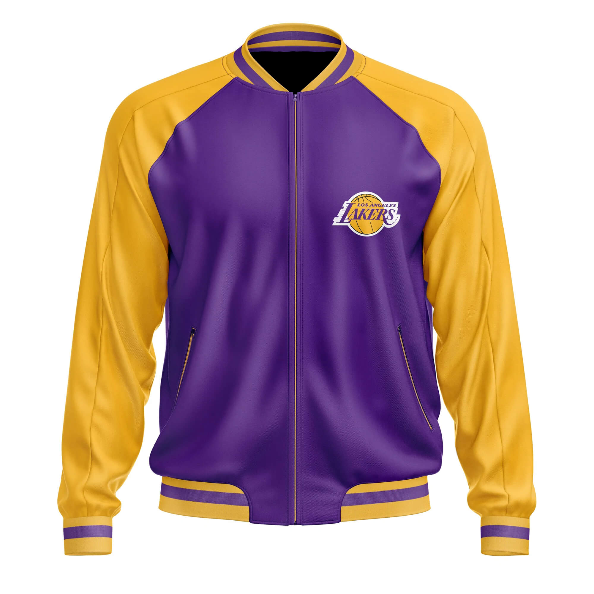 Varsity La Lakers Purple and White Vintage Jacket