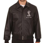 Shelby Black Bomber Leather Jacket