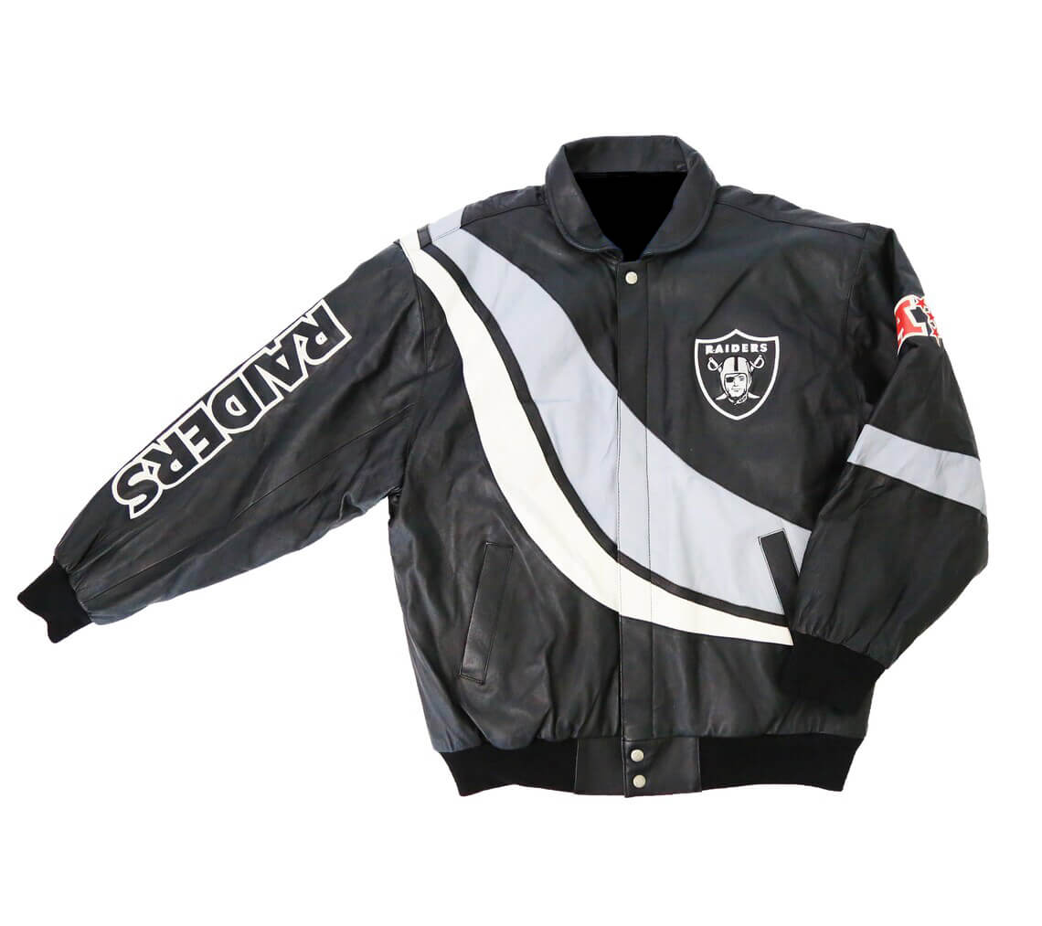 Vintage Jeff Hamilton Oakland Raiders Leather Jacket
