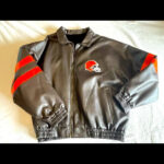 Vintage NFL Black Cleveland Browns Leather Jacket