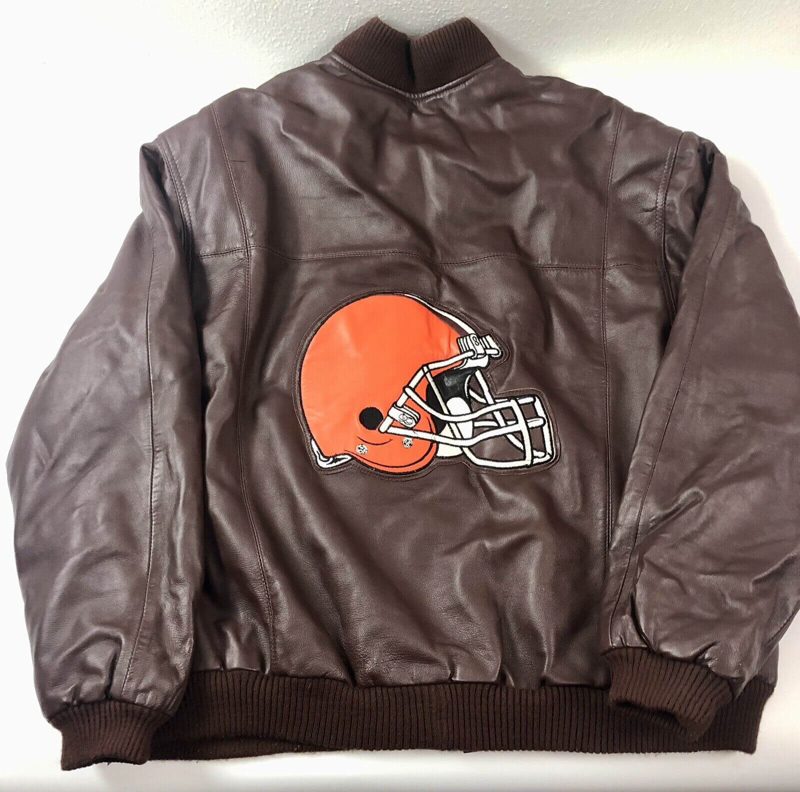 Maker of Jacket NFL Cleveland Browns Vintage Carl Banks Leather