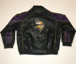 Vintage NFL Minnesota Vikings Football Leather Jacket