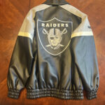 Vintage NFL Oakland Raiders Football Leather Jacket