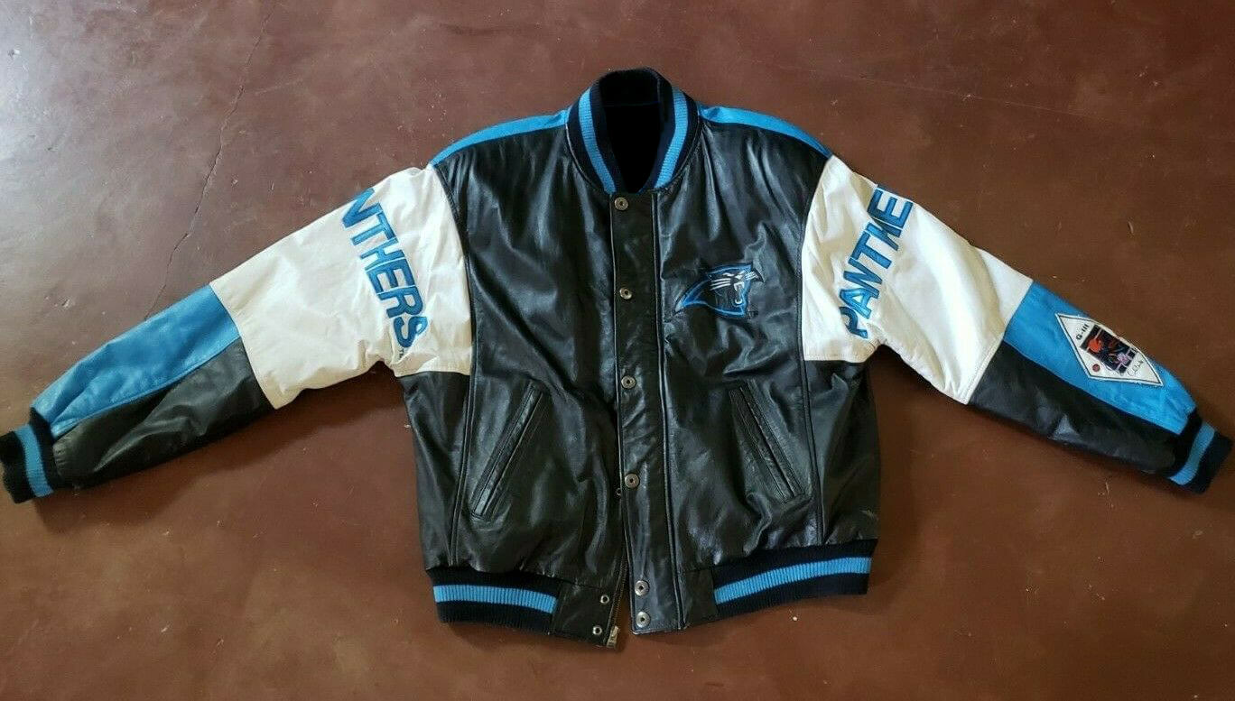 NFL Team Carolina Panthers Leather Jacket