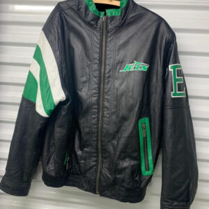 NFL NY Jets Black And Green Leather Jacket - Maker of Jacket