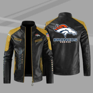 Denver Broncos JH Design Tonal Leather Jacket - Black