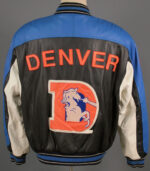 VTG 90's DENVER BRONCOS BACK 2 BACK CHAMPS NFL G-III CARL BANKS LEATHER  JACKET L