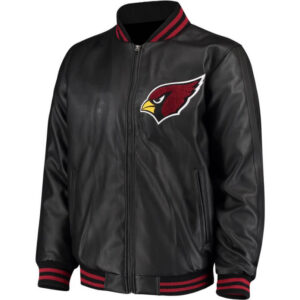 NFL Black Arizona Cardinals Leather Jacket