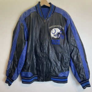 Maker of Jacket Fashion Jackets NFL Team Indianapolis Colts Multicolor Leather