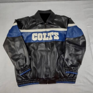 Maker of Jacket Fashion Jackets NFL Team Indianapolis Colts Multicolor Leather