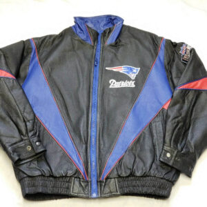 NFL Football New England Patriots Logo Brown And Black Leather Jacket For  Fans - Freedomdesign