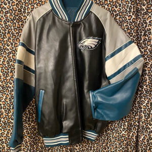 Maker of Jacket Fashion Jackets Philadelphia Eagles Yellow Color Block Leather