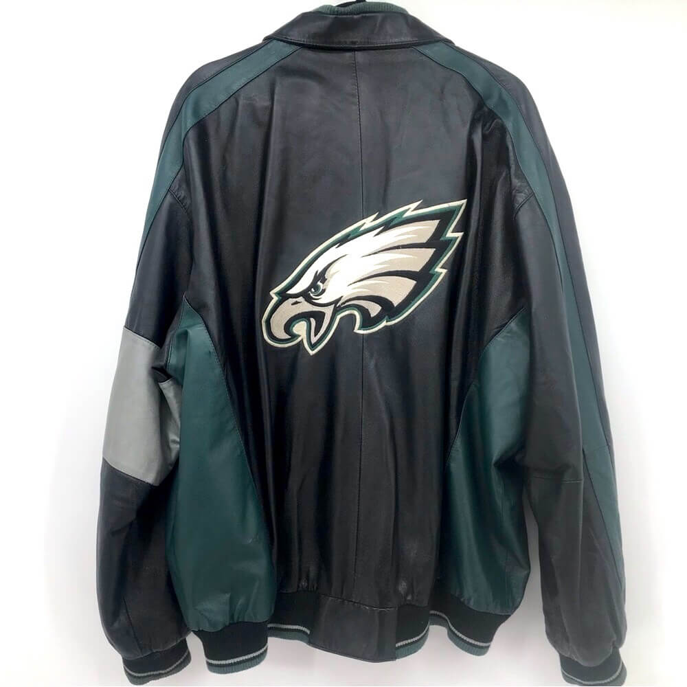 Maker of Jacket Fashion Jackets Vintage NFL Team Philadelphia Eagles Leather