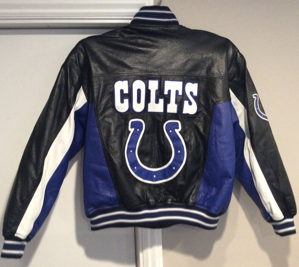 Vintage NFL Indianapolis Colts Football Leather Jacket - Maker of