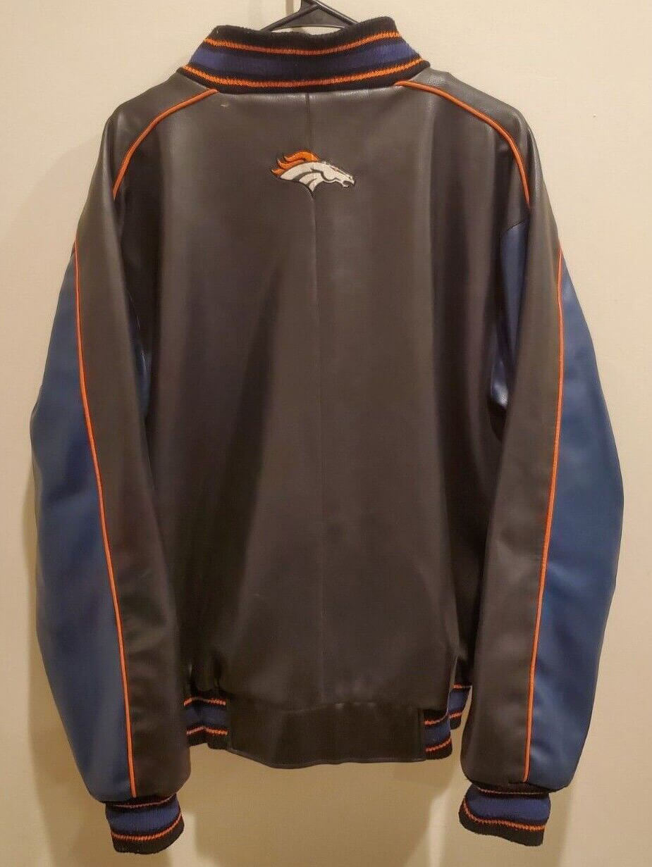 denver broncos vintage nfl leather jacket