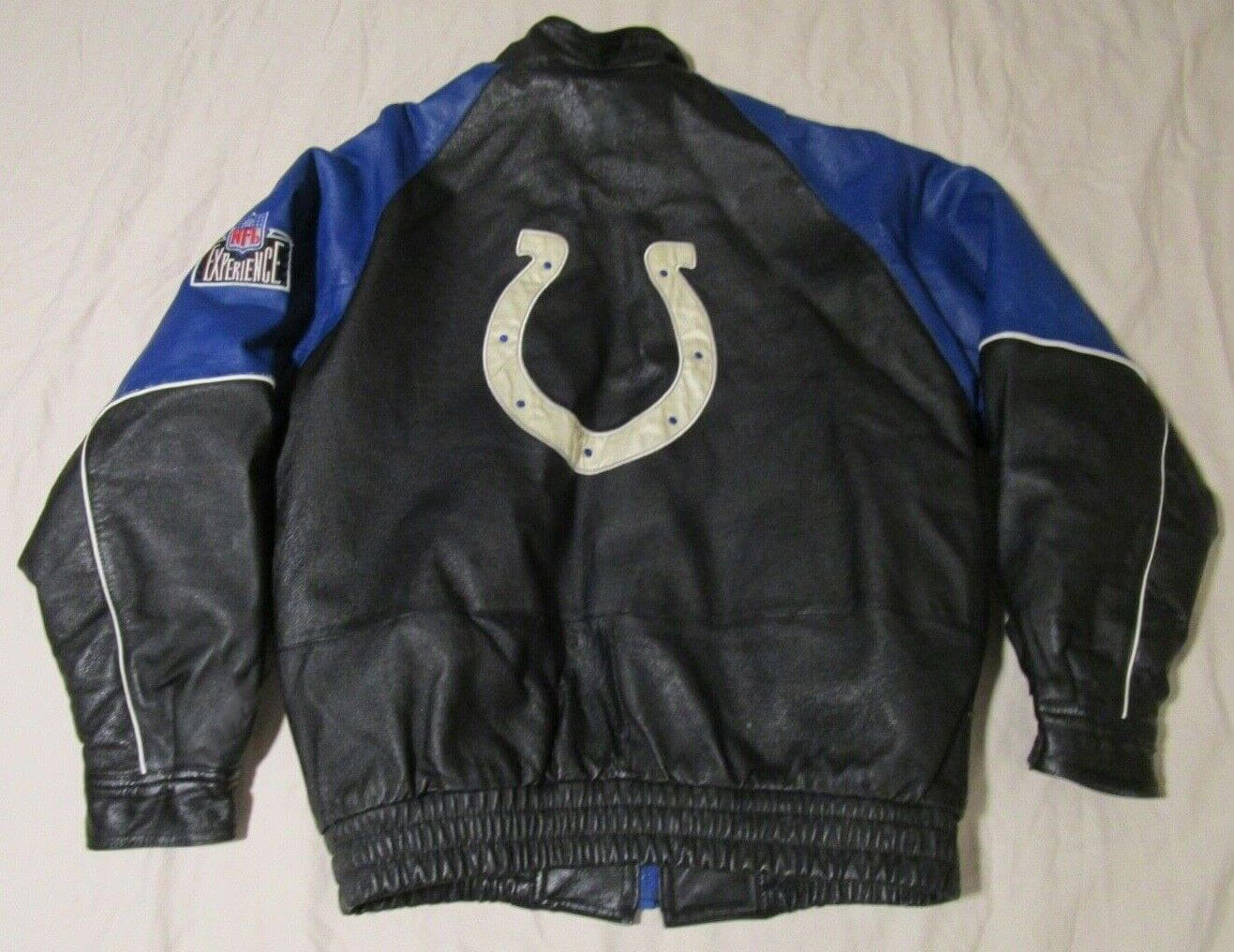 Indianapolis Colts NFL Logo Vintage Leather Jacket For Men And