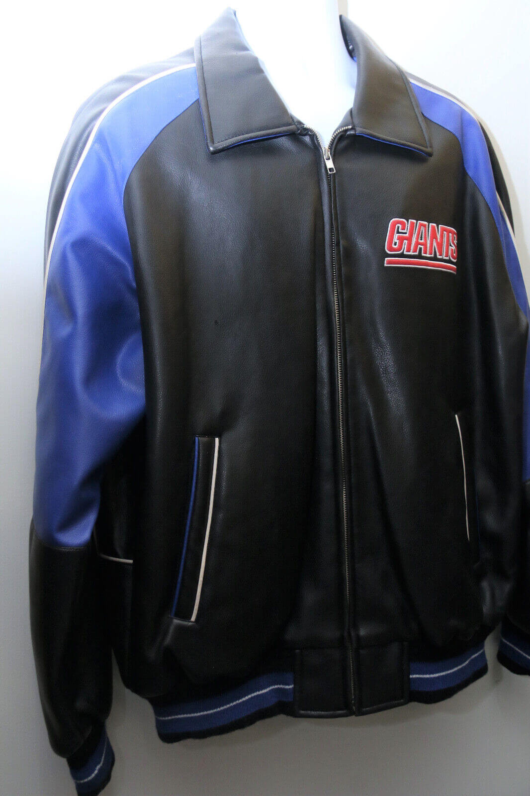 Vintage NY Giants Football Leather Jacket - Maker of Jacket