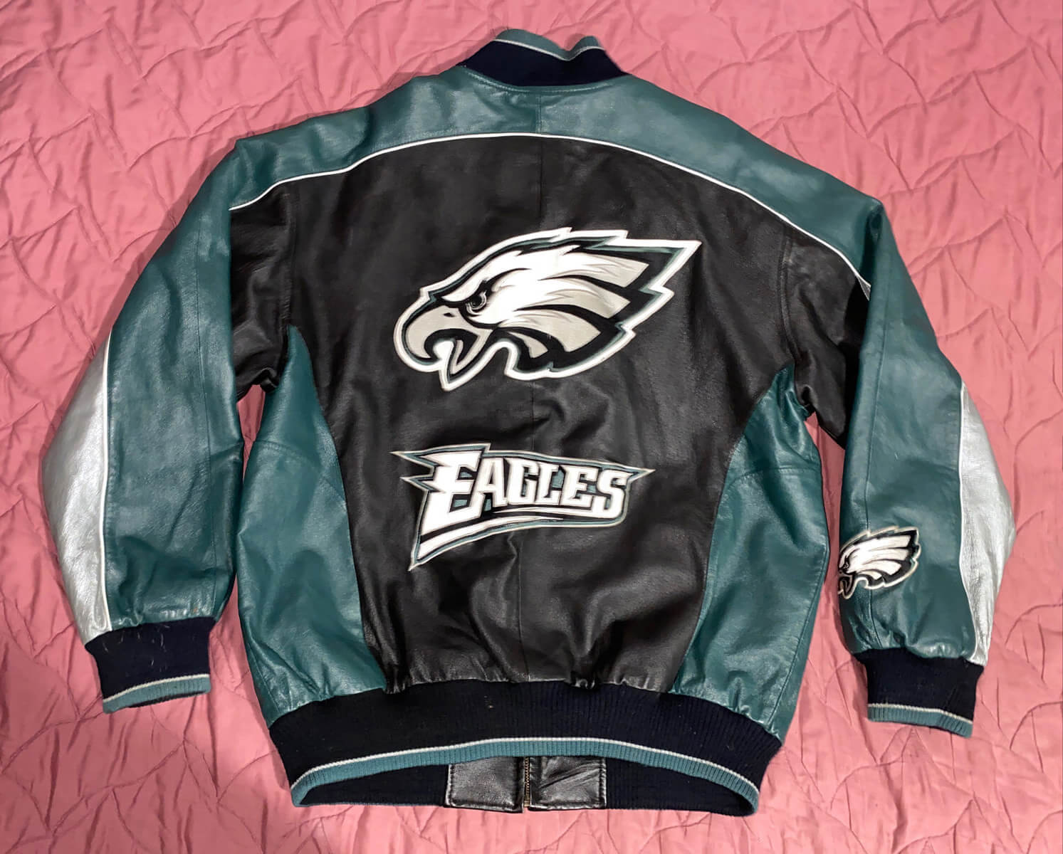 Maker of Jacket Fashion Jackets Vintage NFL Team Philadelphia Eagles Leather