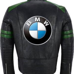 Black Green BMW Motorcycle Racing Leather Jacket