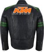 Black Green KTM Motorcycle Racing Leather Jacket