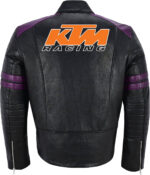 Black Purple KTM Motorcycle Racing Leather Jacket