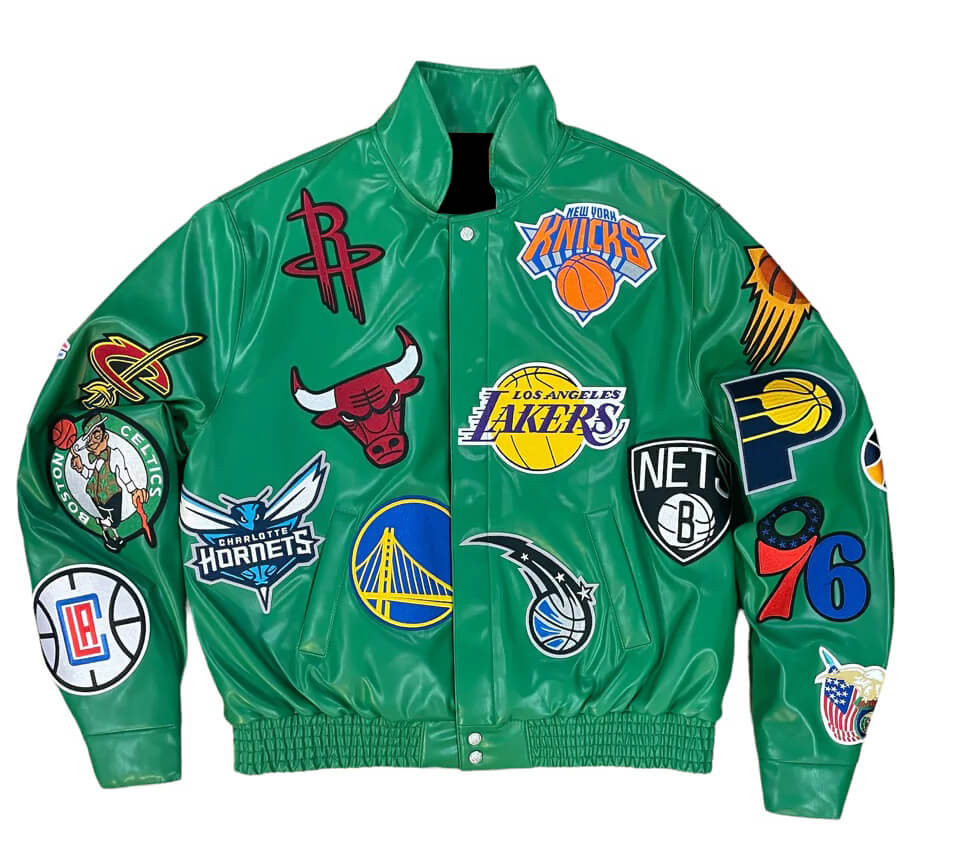 Maker of Jacket NBA Teams Jackets Charlotte Hornets Jeff Hamilton Studded Leather