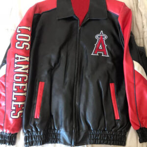 MLB California Angels Track Blue Varsity Jacket - Nycjackets