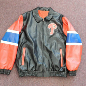 Men's Starter Red Philadelphia Phillies The Captain II Full-Zip Varsity  Jacket