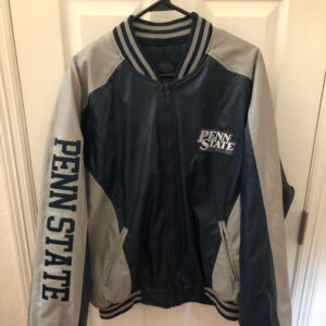 Navy Gray Penn State Nittany Lions Leather Jacket