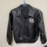 Black Dale Earnhardt Jr Bud Racing 8 Leather Jacket