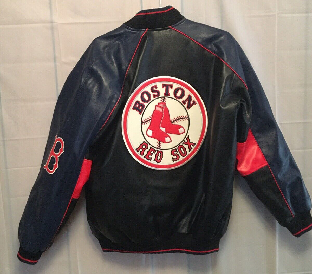 G Iii Carl Banks Boston Red Sox Leather Jacket Maker Of Jacket 
