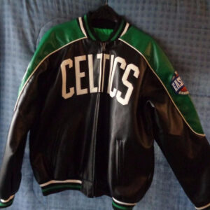 Boston Celtics NBA Block leather jacket • Kybershop