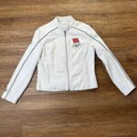 NASCAR Dale Earnhardt 88 White Leather Jacket