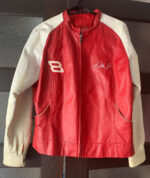 NASCAR Dale Earnhardt Jr Red White Leather Jacket