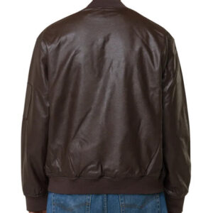 NFL Arizona Cardinals Brown Leather Varsity Jacket