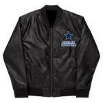 NFL Dallas Cowboys Black Leather Varsity Jacket