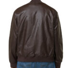 NFL Indianapolis Colts Brown Leather Varsity Jacket