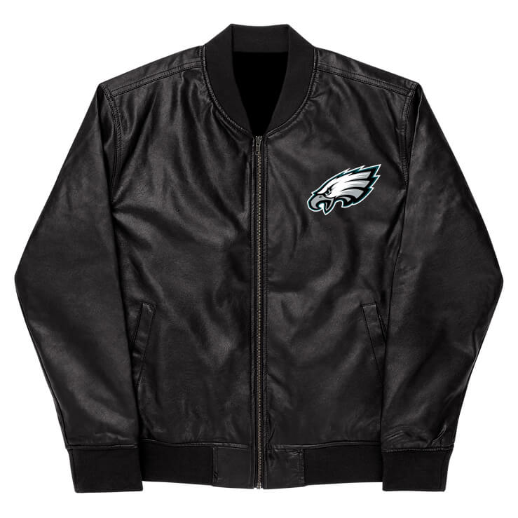 Two Tone NFL Philadelphia Eagles Black and White Varsity Jacket