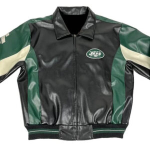 Striped New York Jets Green Satin Jacket