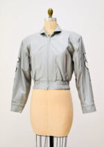Betty Boop Grey Biker Leather Jacket