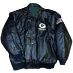 Black Green Bay Packers Pro Player Leather Jacket
