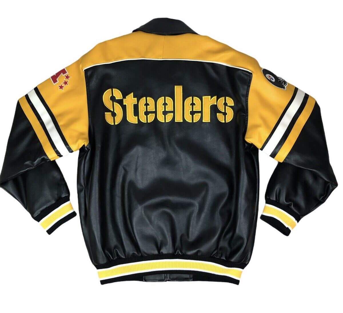 Pittsburgh Steelers Black And Yellow Leather Jacket - Maker of Jacket