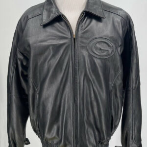 Maker of Jacket Black Leather Jackets Vintage Green Bay Packers Super Bowl