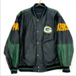 Green Bay Packers Football Leather Varsity Jacket