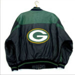 Green Bay Packers Football Leather Varsity Jacket