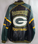 Green Bay Packers Football Team Leather Jacket