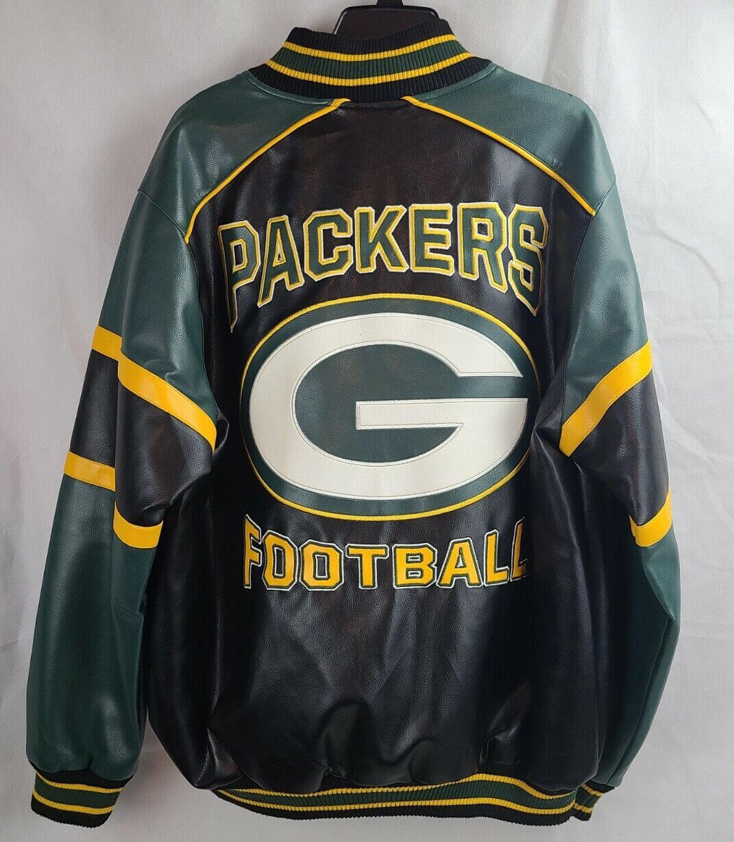 Maker of Jacket NFL Green Bay Packers Wool Leather