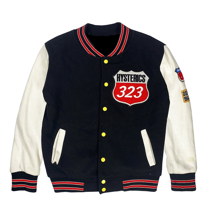 Hysteric Glamour 323 Black White Varsity Jacket - Maker of Jacket